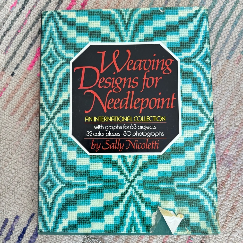 Weaving Designs for Needlepoint An International Collection Hardcover Book 1978